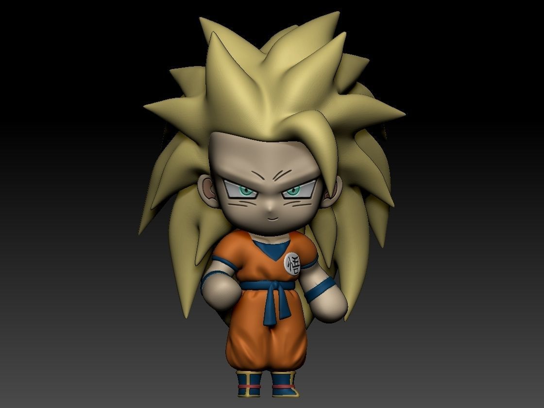 goku chibi pack 3D print model_3