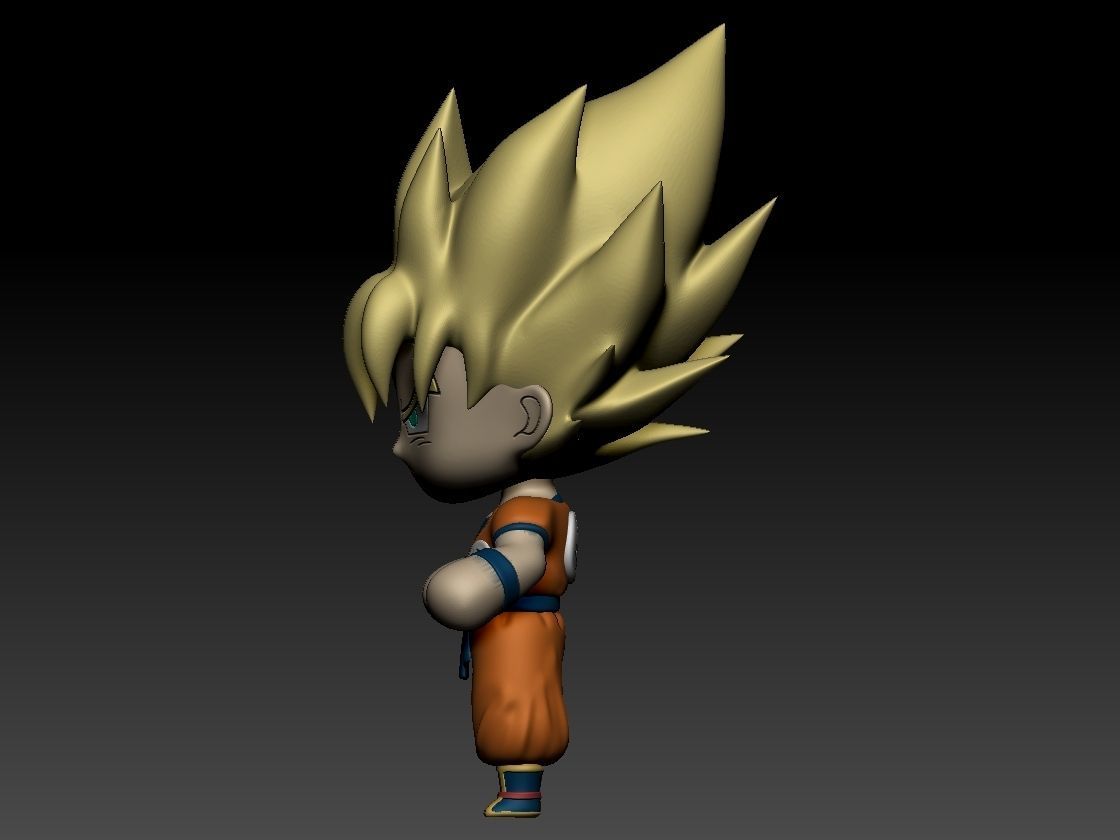 goku chibi pack 3D print model_14