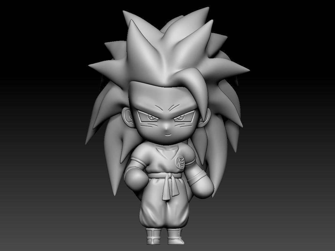 goku chibi pack 3D print model_6