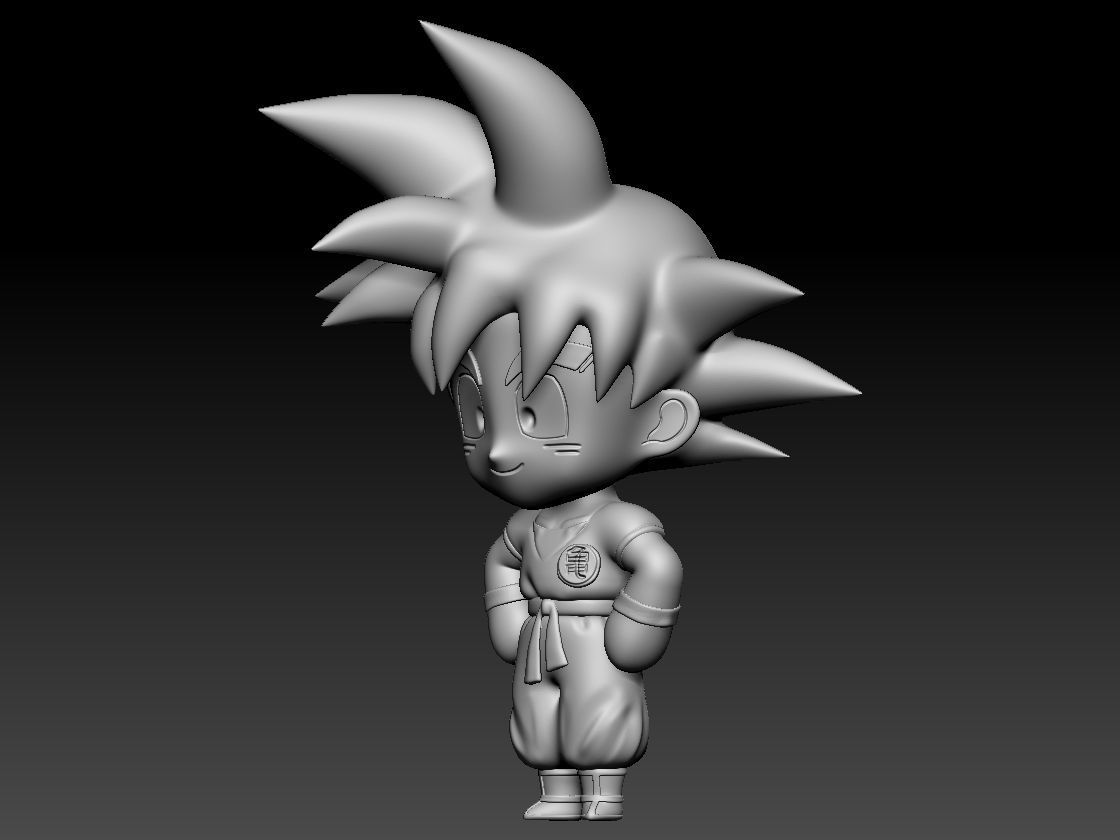 goku chibi pack 3D print model_10