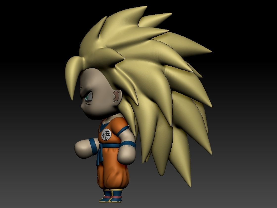 goku chibi pack 3D print model_15