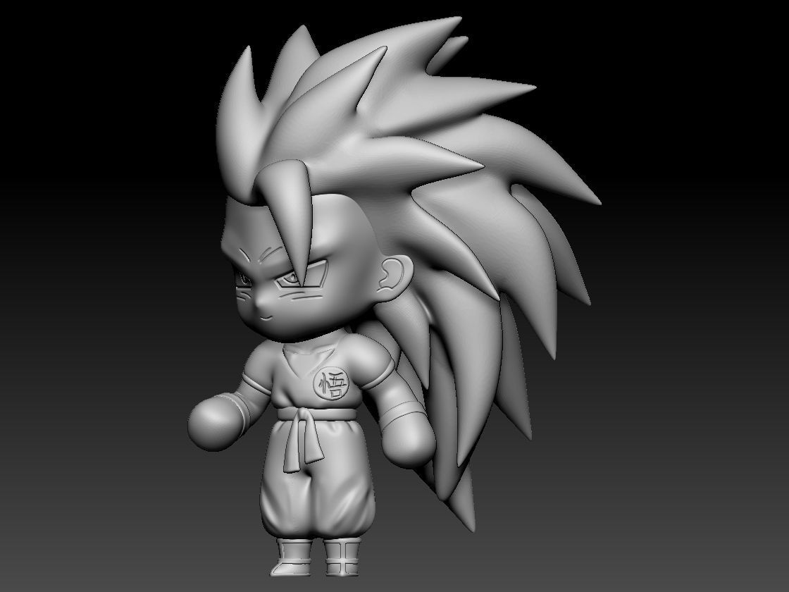 goku chibi pack 3D print model_12