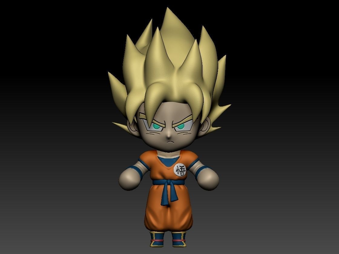 goku chibi pack 3D print model_2