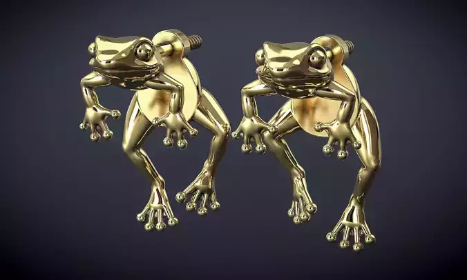 FROG EARRINGS Printable Model