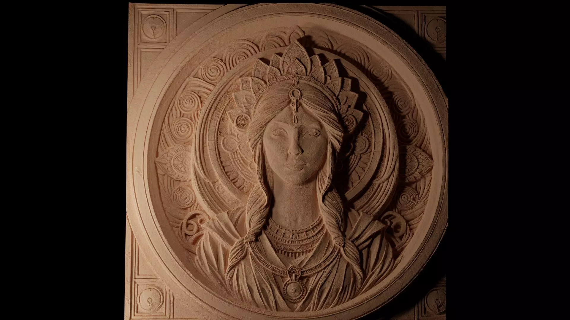 Idun CNC 3d Print High Relief Sand Casting 3D print model_0