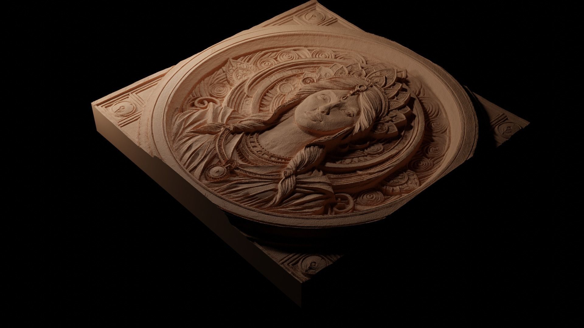 Idun CNC 3d Print High Relief Sand Casting 3D print model_1