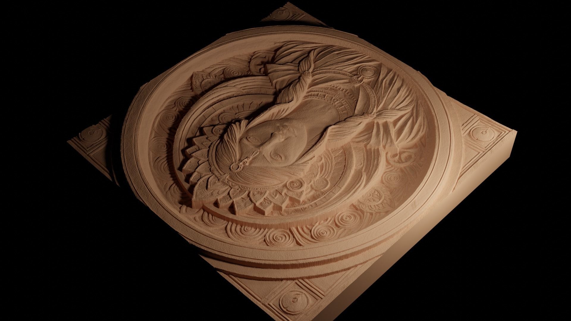 Idun CNC 3d Print High Relief Sand Casting 3D print model_4