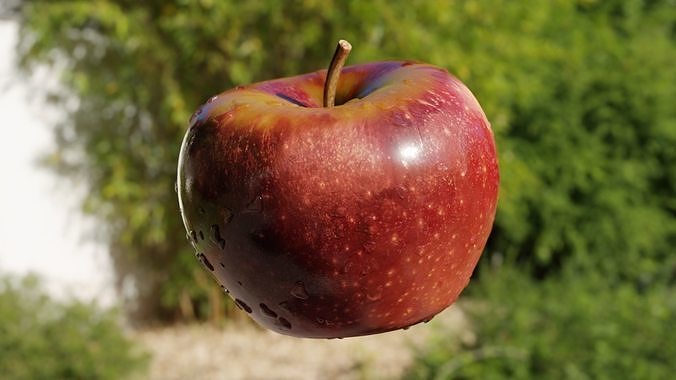 Photorealistic Apple Basket Scene - High-Detail 3D Model 3D model 7