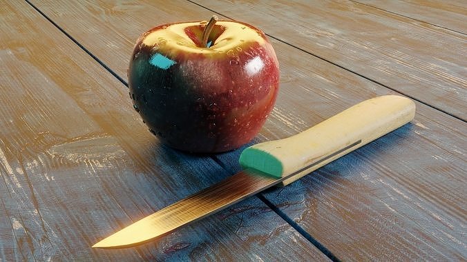 Photorealistic Apple Basket Scene - High-Detail 3D Model 3D model 4