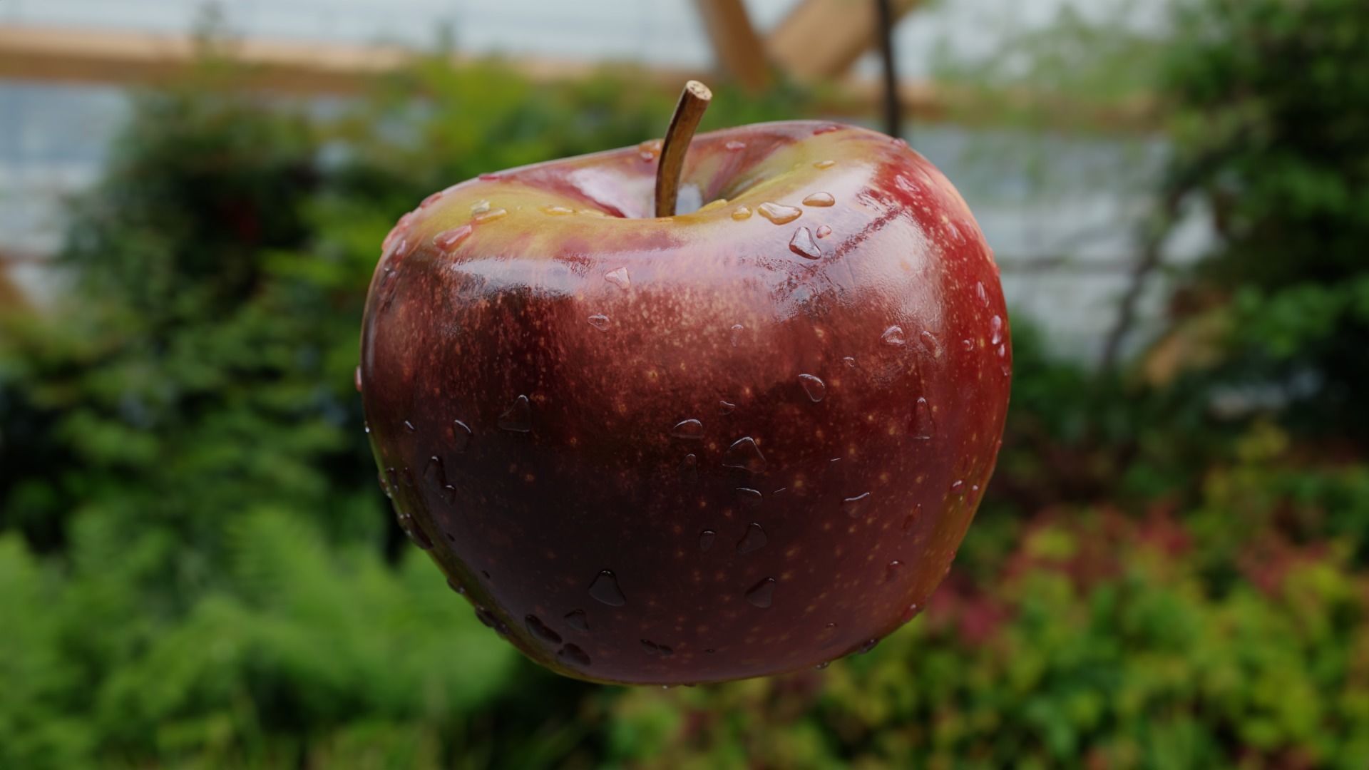 Photorealistic Apple Basket Scene - High-Detail 3D Model 3D model_10