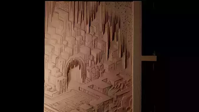 Ice Cave CNC 3d Print High Relief Sand Casting