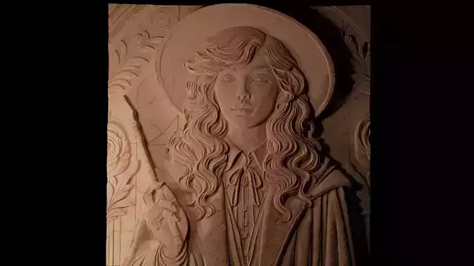 Hermione Granger CNC 3d Print High Relief Sand Casting 3D print model