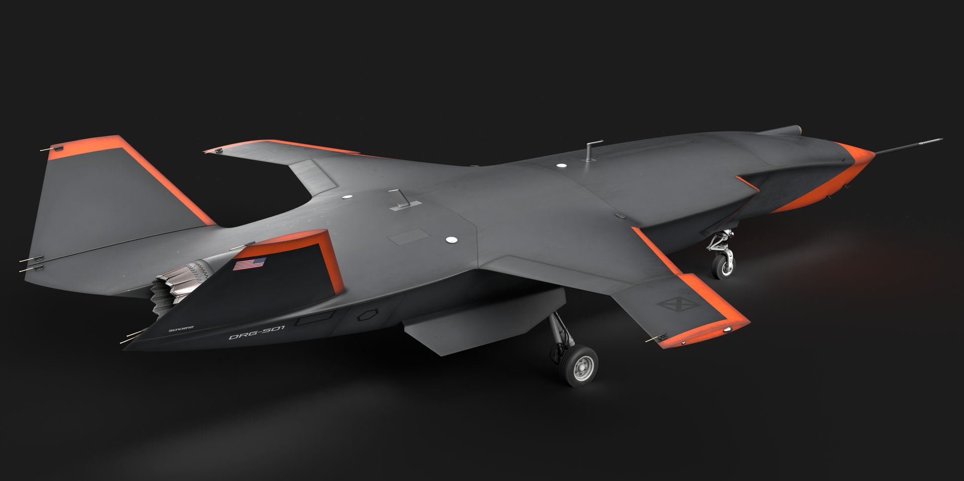 Boeing MQ-28 Ghost Bat Drone 3D model_32