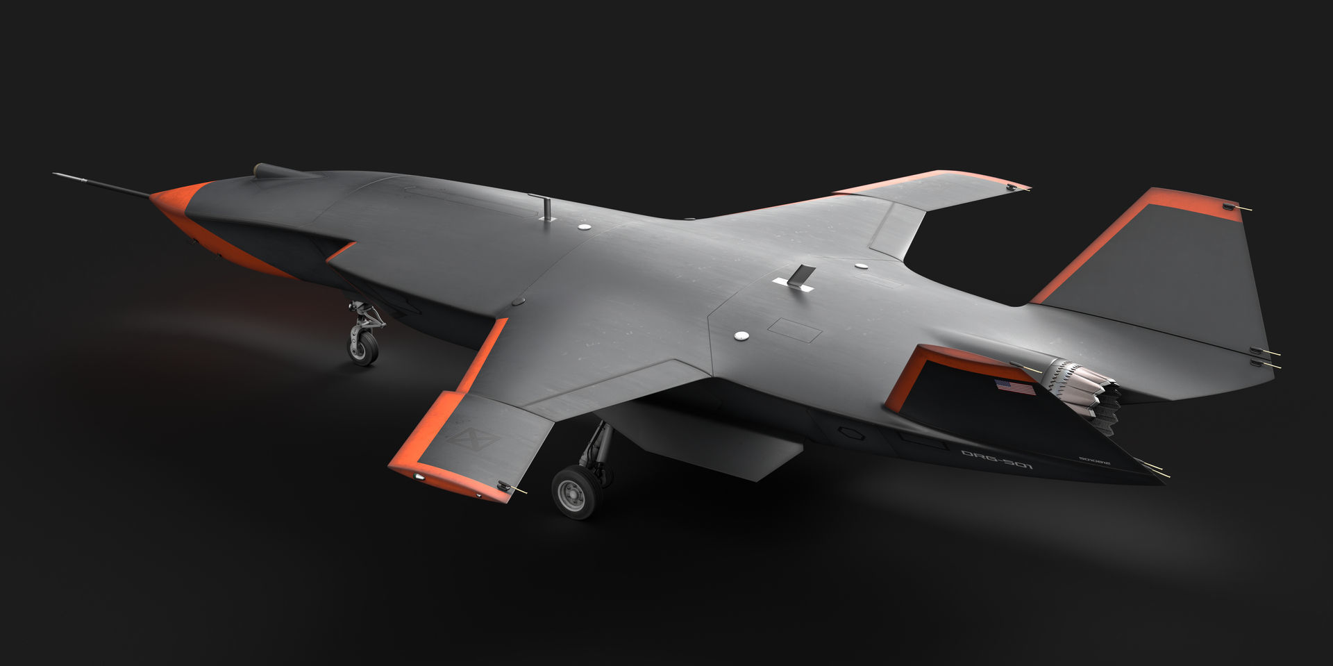 Boeing MQ-28 Ghost Bat Drone 3D model_28