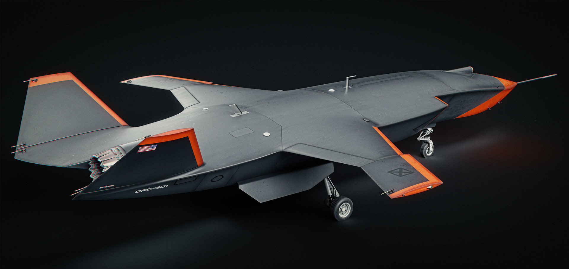 Boeing MQ-28 Ghost Bat Drone 3D model_3