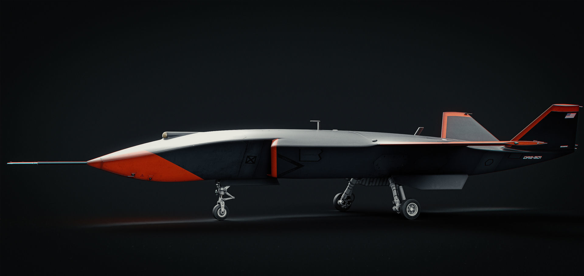 Boeing MQ-28 Ghost Bat Drone 3D model_7