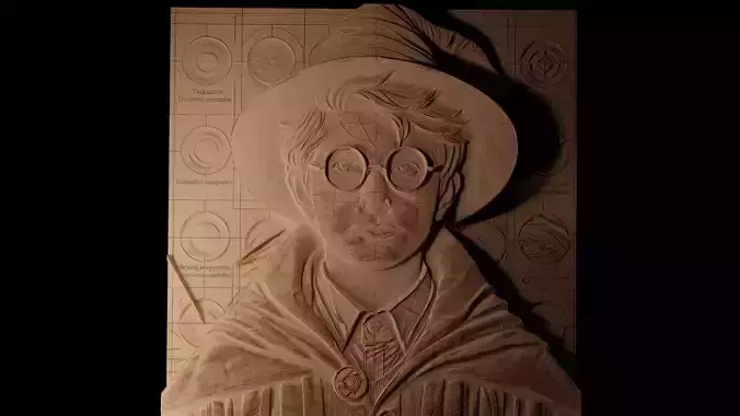 Harry Potter CNC 3d Print High Relief Sand Casting 3D print model