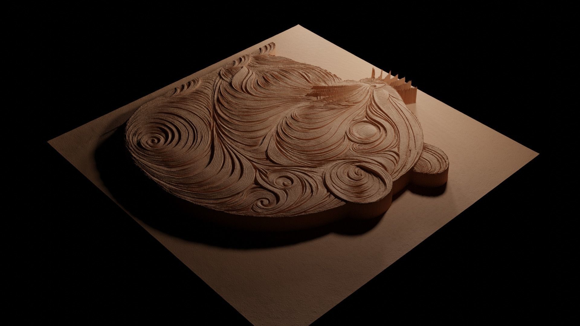 Hamster CNC 3d Print High Relief Sand Casting 3D print model_3