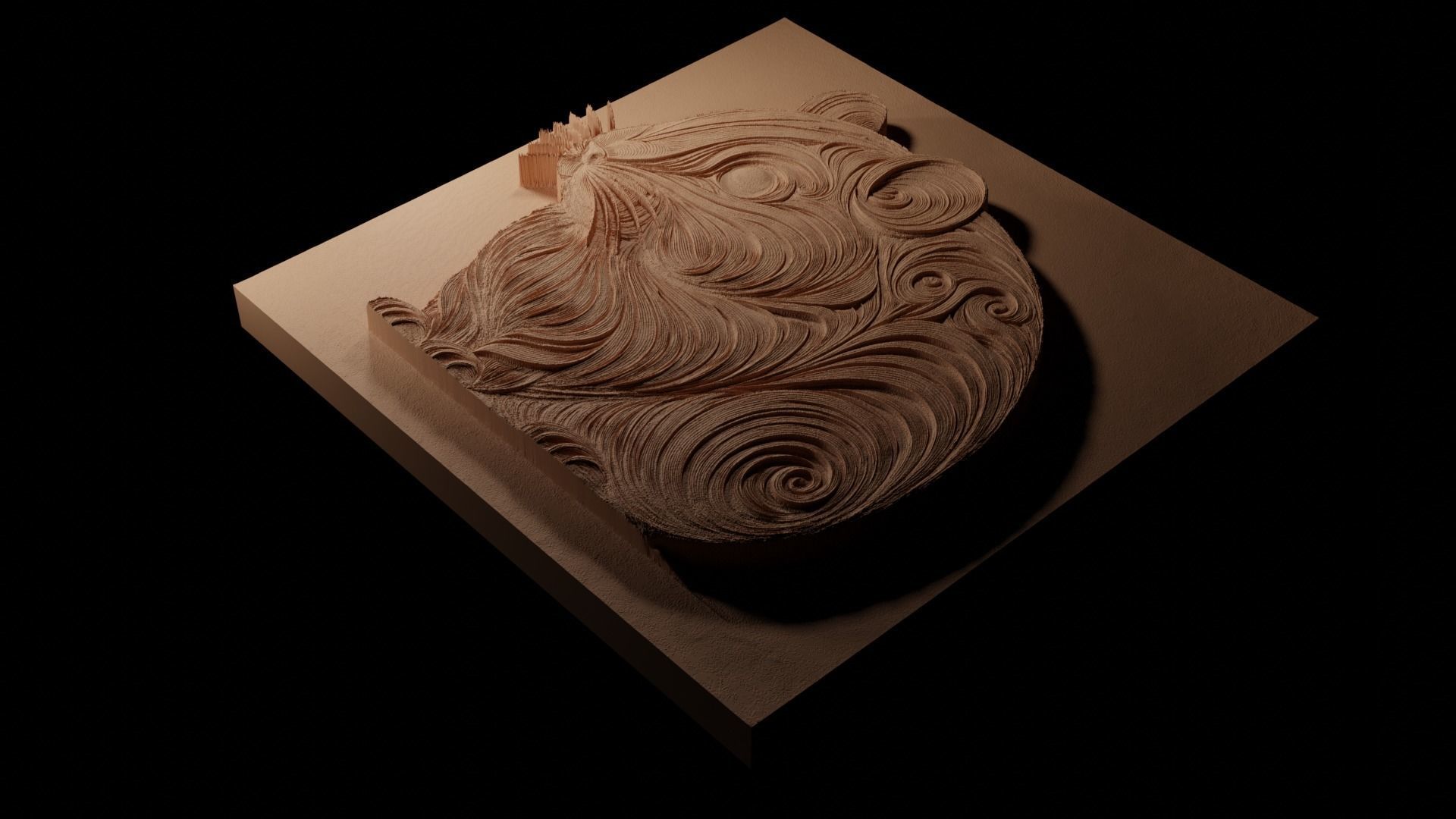 Hamster CNC 3d Print High Relief Sand Casting 3D print model_1