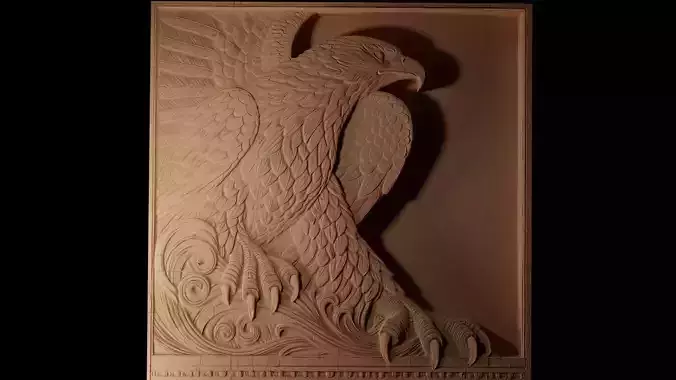 Haasts Eagle CNC 3d Print High Relief Sand Casting