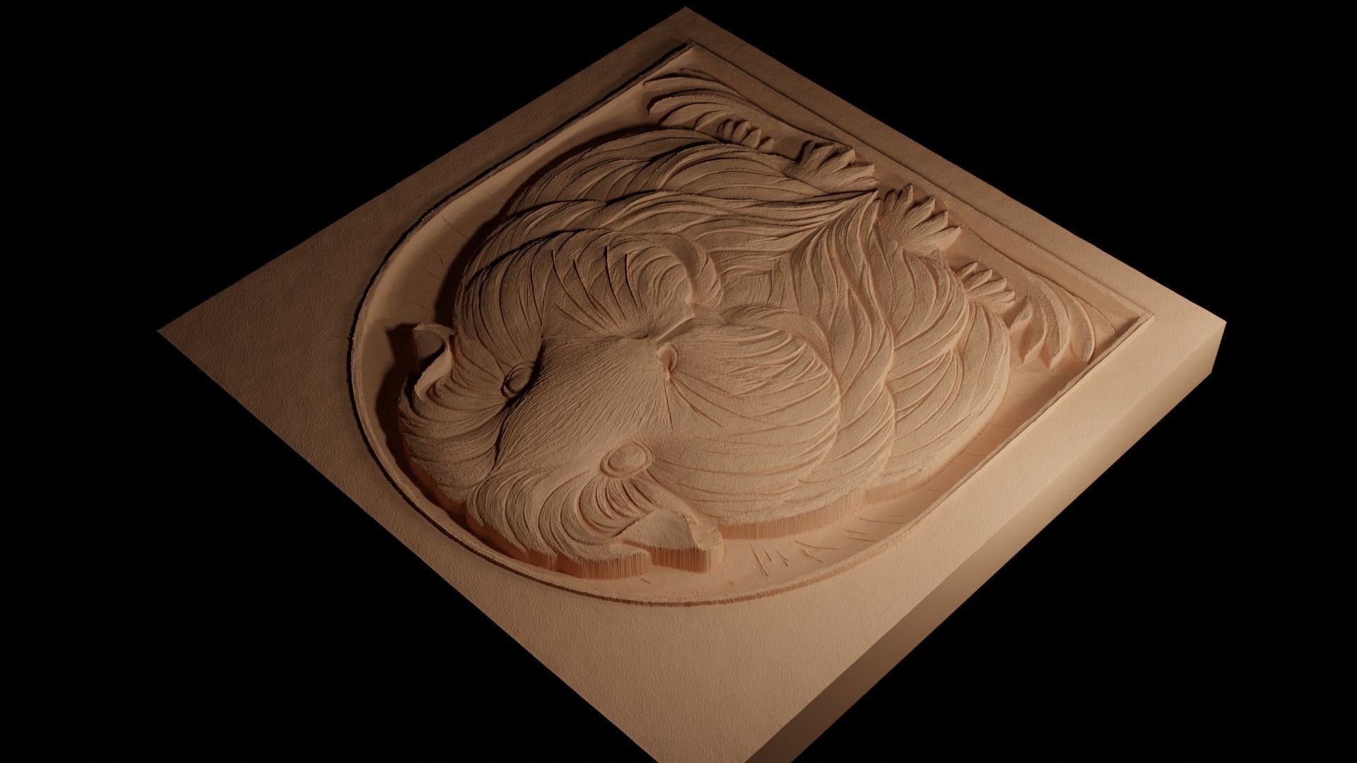 Guinea Pig CNC 3d Print High Relief Sand Casting 3D print model_4