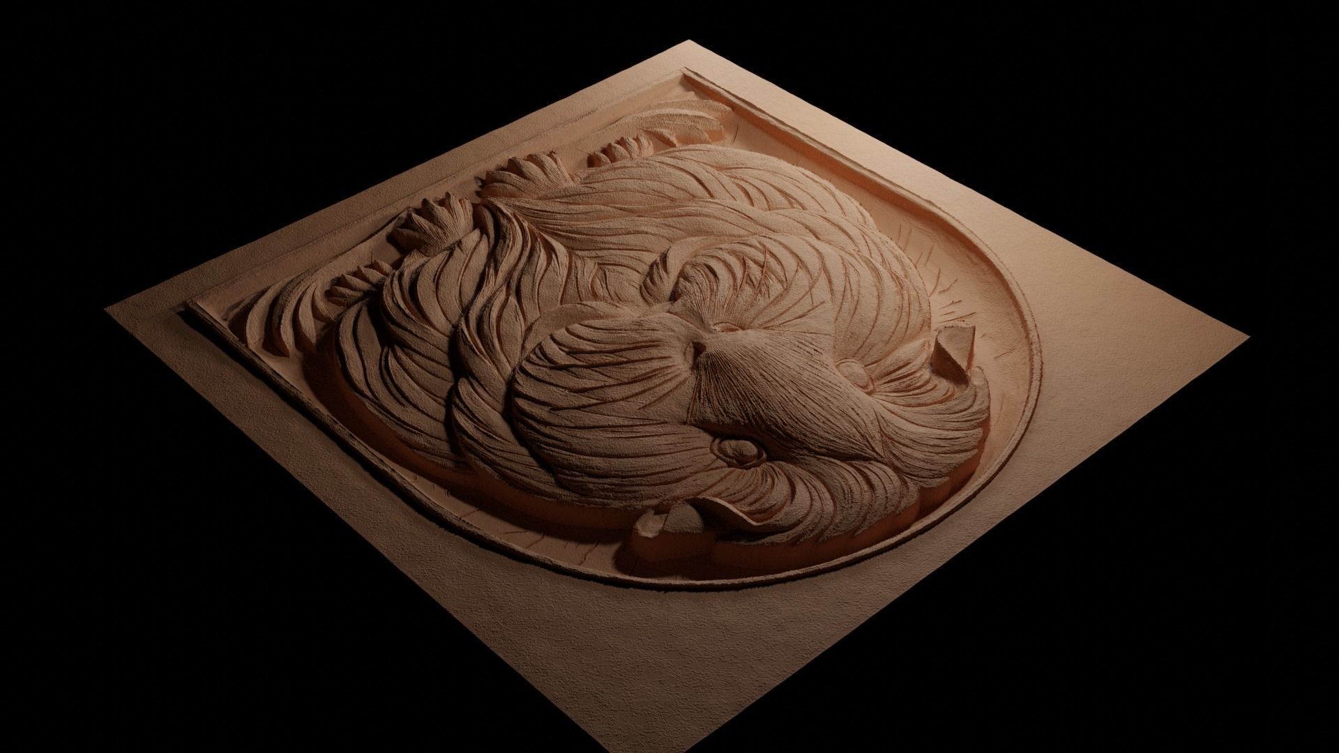 Guinea Pig CNC 3d Print High Relief Sand Casting 3D print model_3