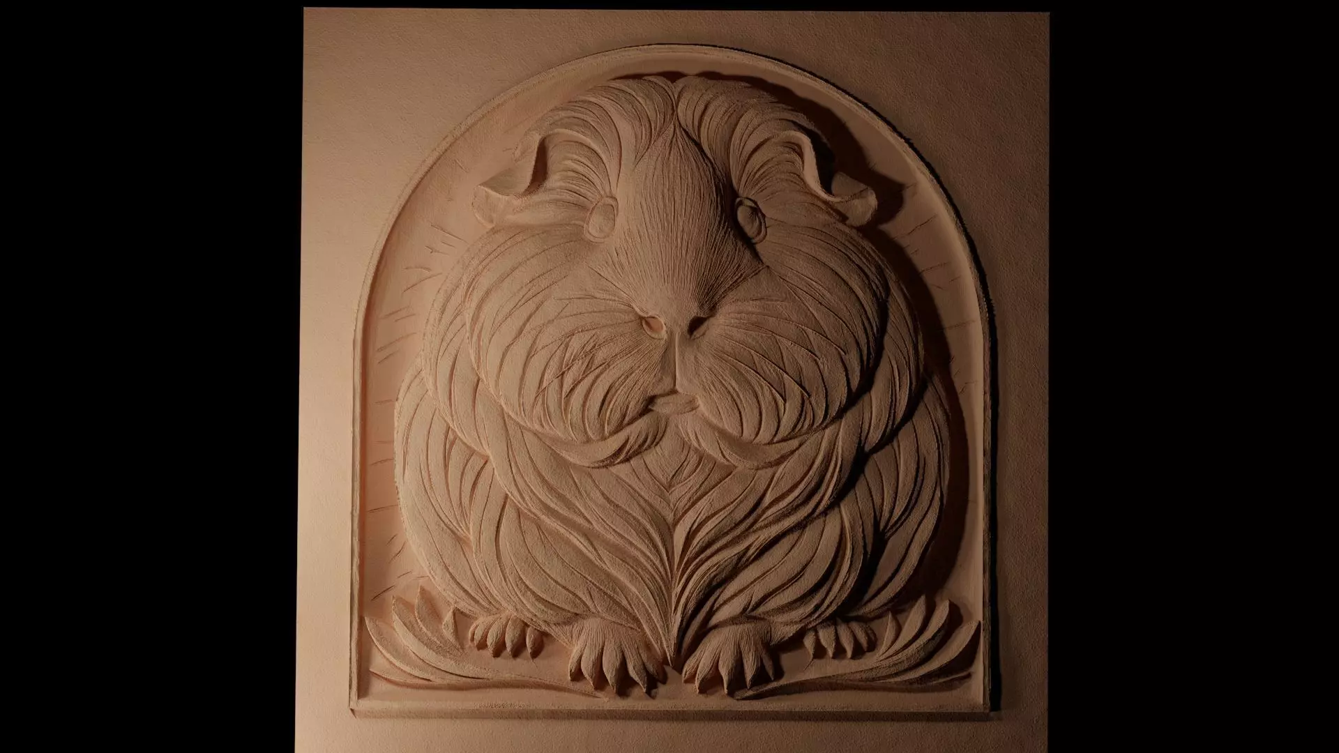 Guinea Pig CNC 3d Print High Relief Sand Casting 3D print model_0