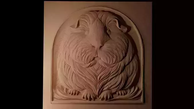 Guinea Pig CNC 3d Print High Relief Sand Casting 3D print model