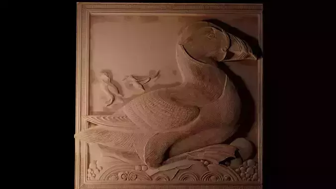 Great Auk CNC 3d Print High Relief Sand Casting 3D print model