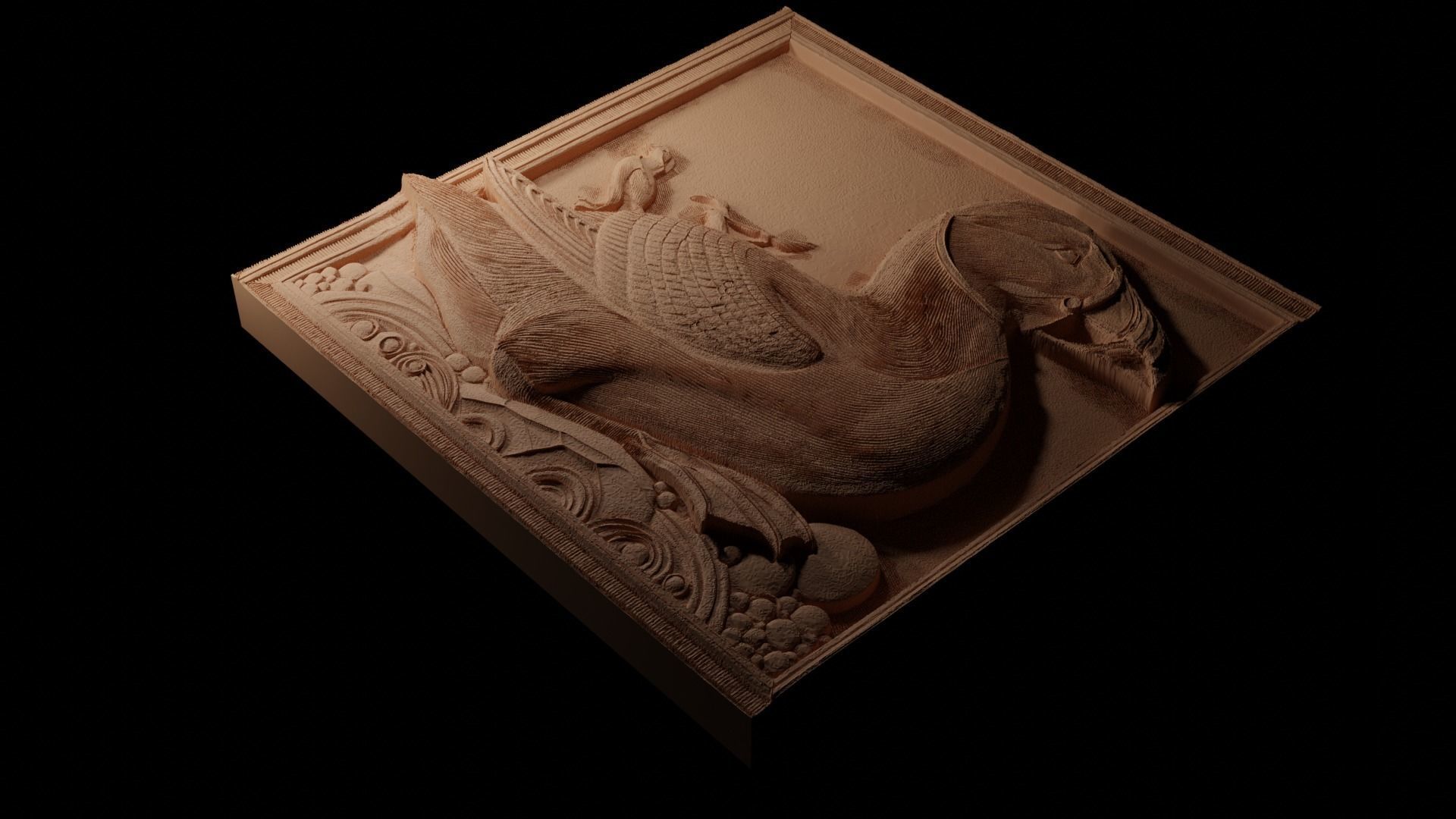 Great Auk CNC 3d Print High Relief Sand Casting 3D print model_1