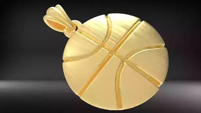Basket Ball Pendant necklace Charm sports jewelry Relief