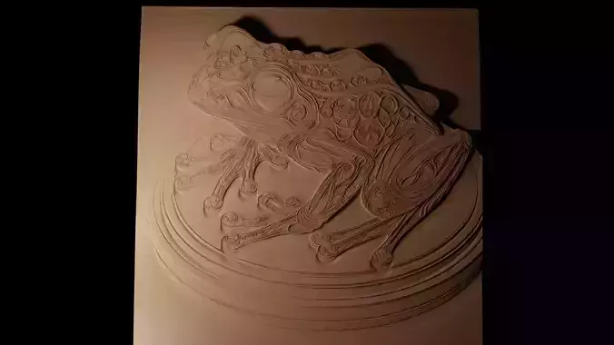 Glass Frog CNC 3d Print High Relief Sand Casting