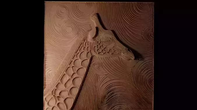 Giraffe CNC 3d Print High Relief Sand Casting