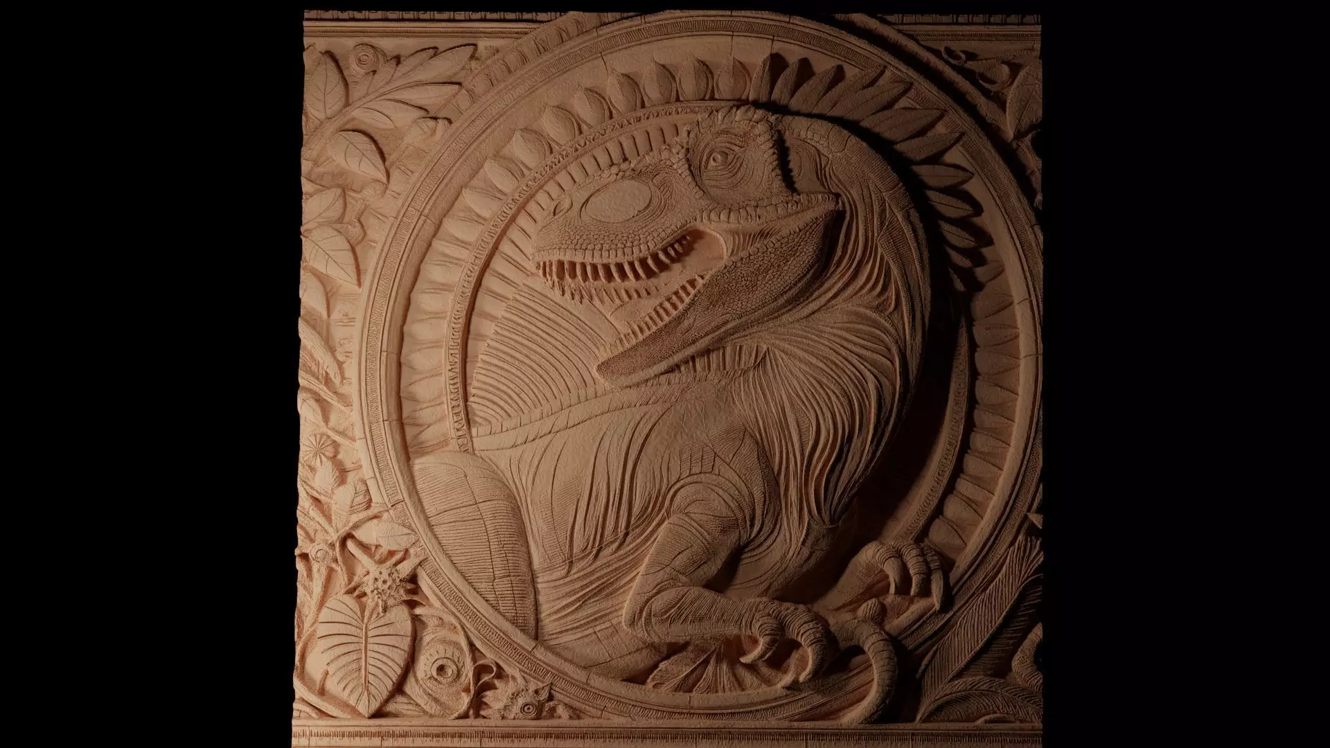 Giganotosaurus CNC 3d Print High Relief Sand Casting 3D print model_0