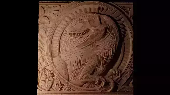 Giganotosaurus CNC 3d Print High Relief Sand Casting