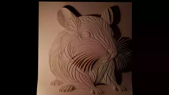 Gerbil CNC 3d Print High Relief Sand Casting 3D print model