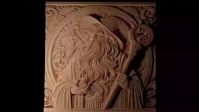 Gandalf CNC 3d Print High Relief Sand Casting