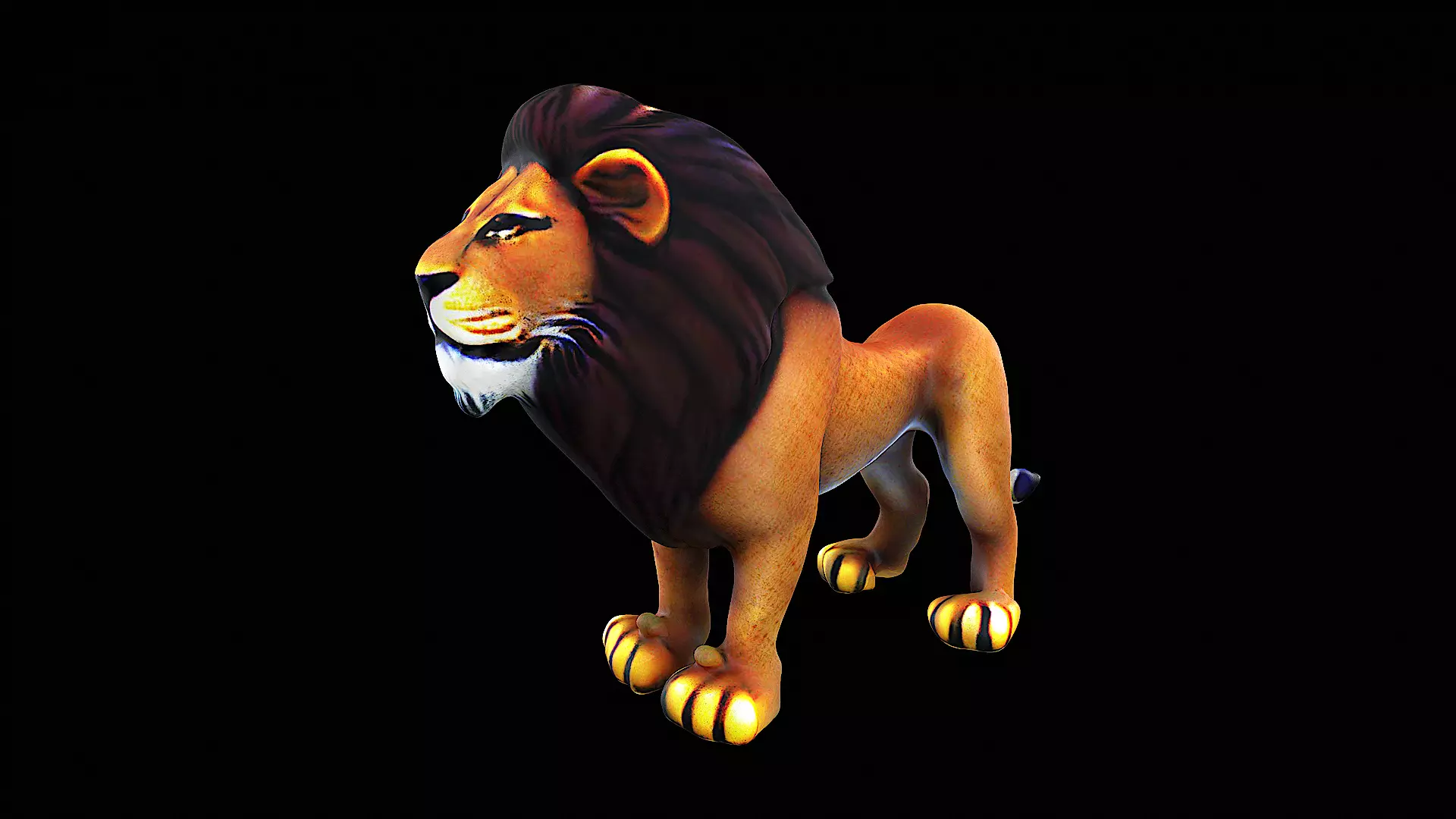 stylized lion 3D model_0
