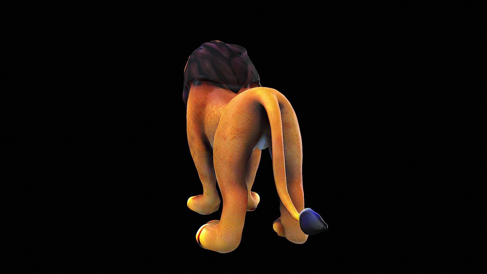 stylized lion 3D model_5