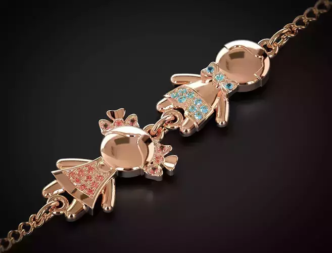 PENDANTS GIRL AND BOY Printable Model