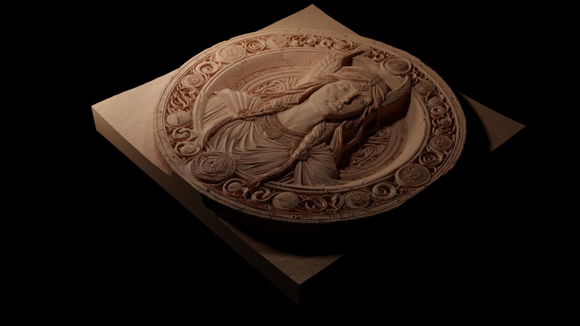 Freya CNC 3d Print High Relief Sand Casting 3D print model_1