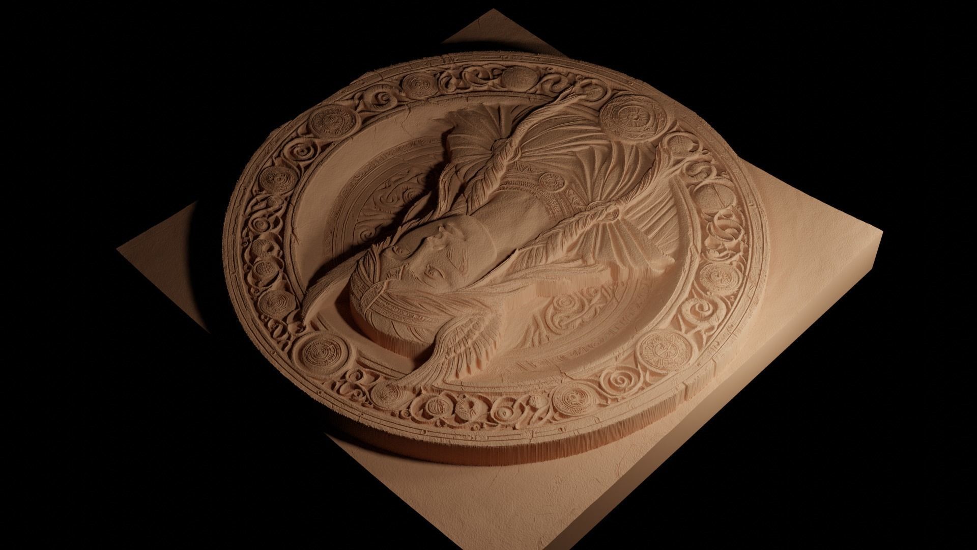 Freya CNC 3d Print High Relief Sand Casting 3D print model_4