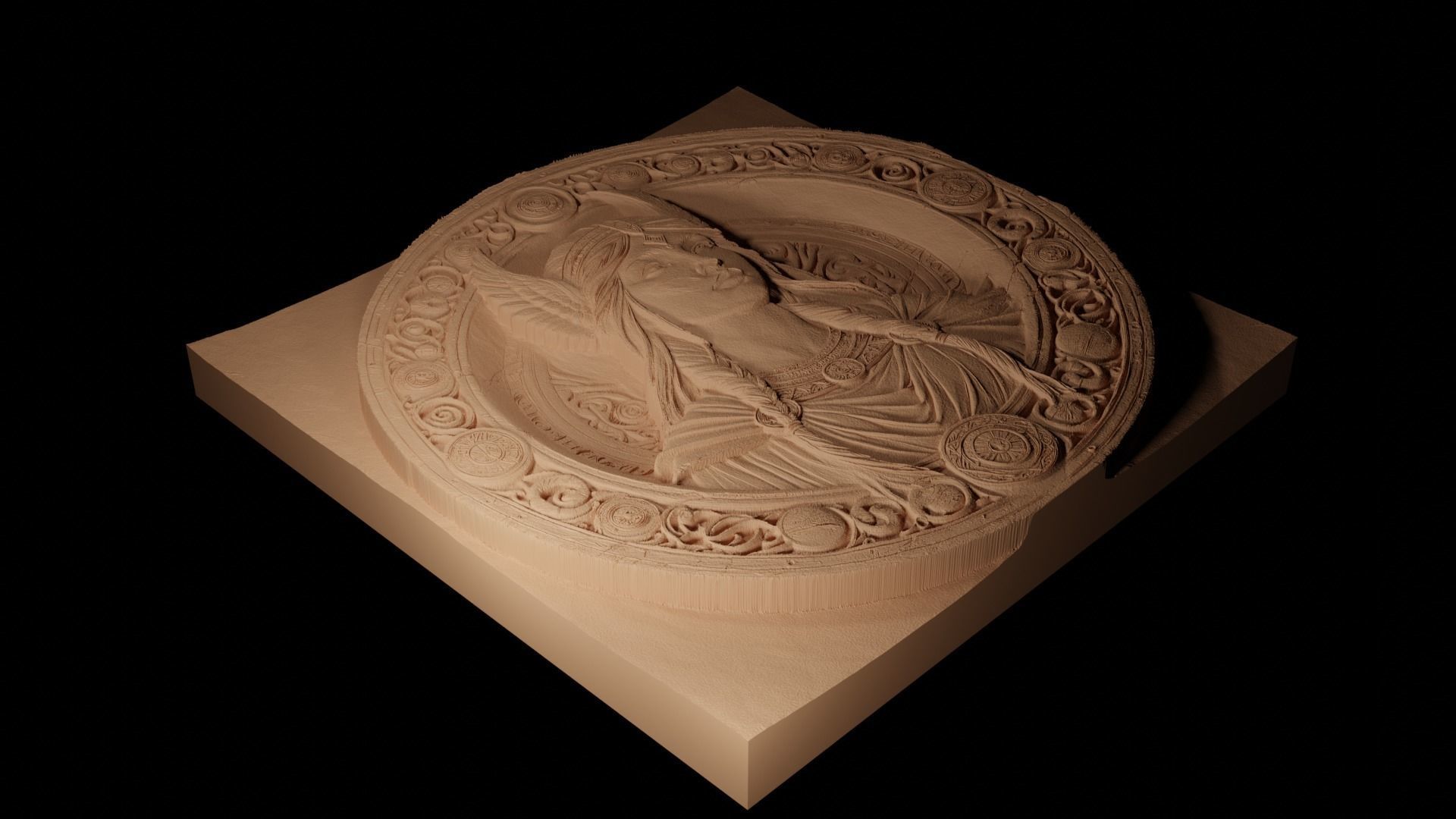 Freya CNC 3d Print High Relief Sand Casting 3D print model_2