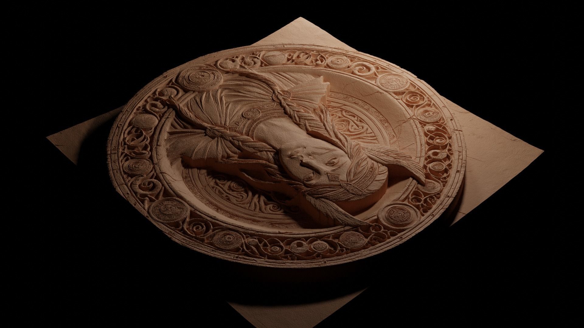 Freya CNC 3d Print High Relief Sand Casting 3D print model_3