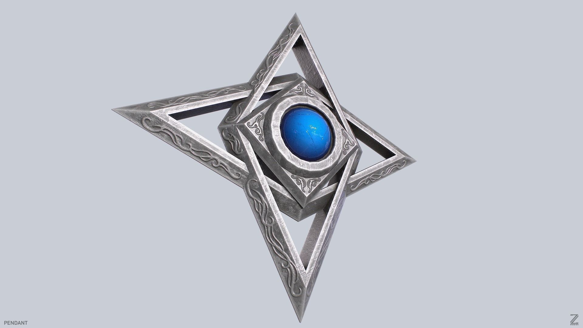 Pendant Low-poly 3D model_7