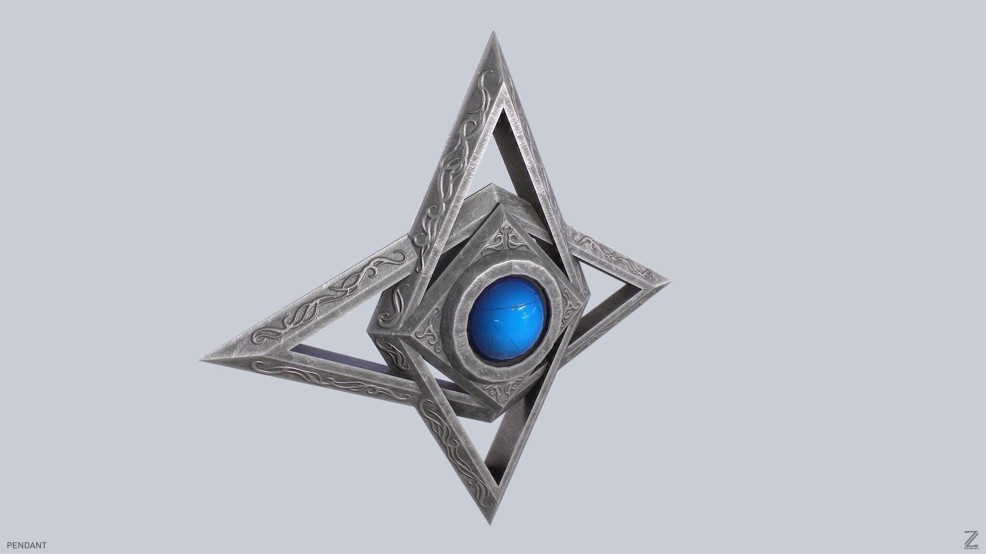 Pendant Low-poly 3D model_5