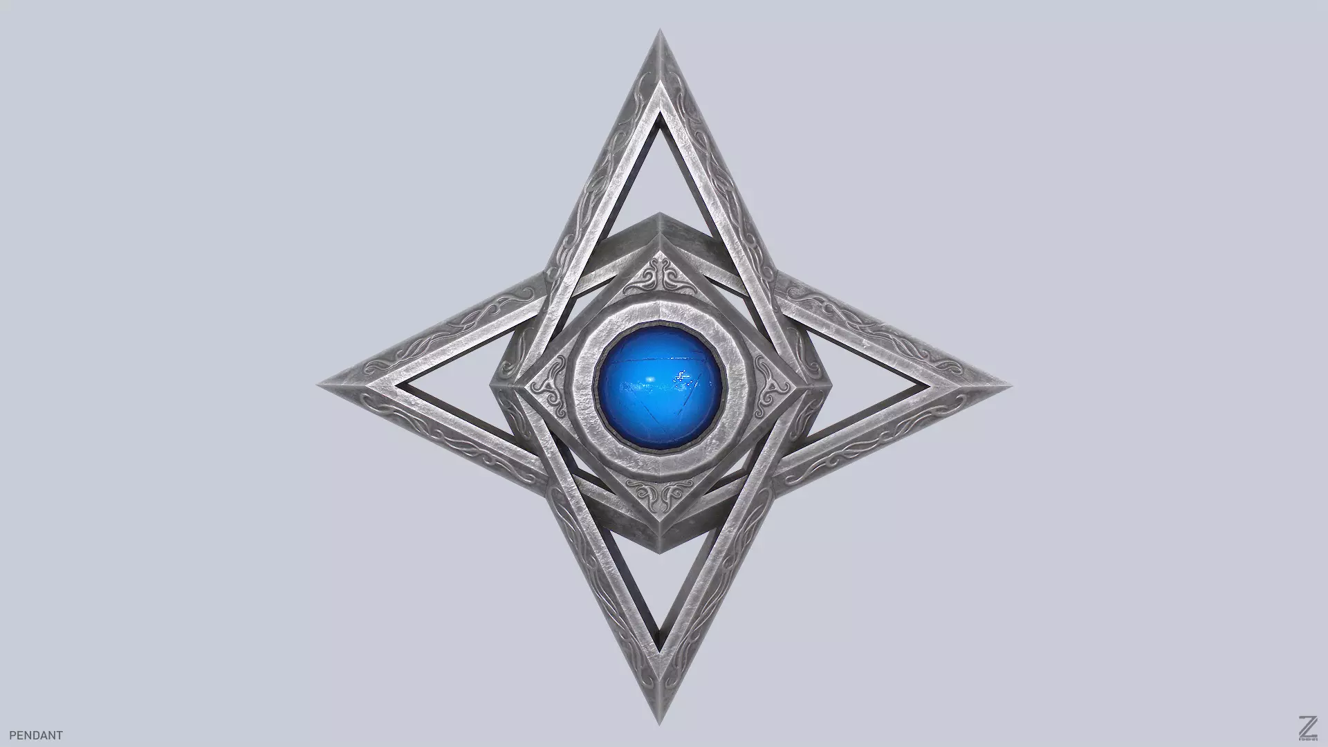 Pendant Low-poly 3D model_0