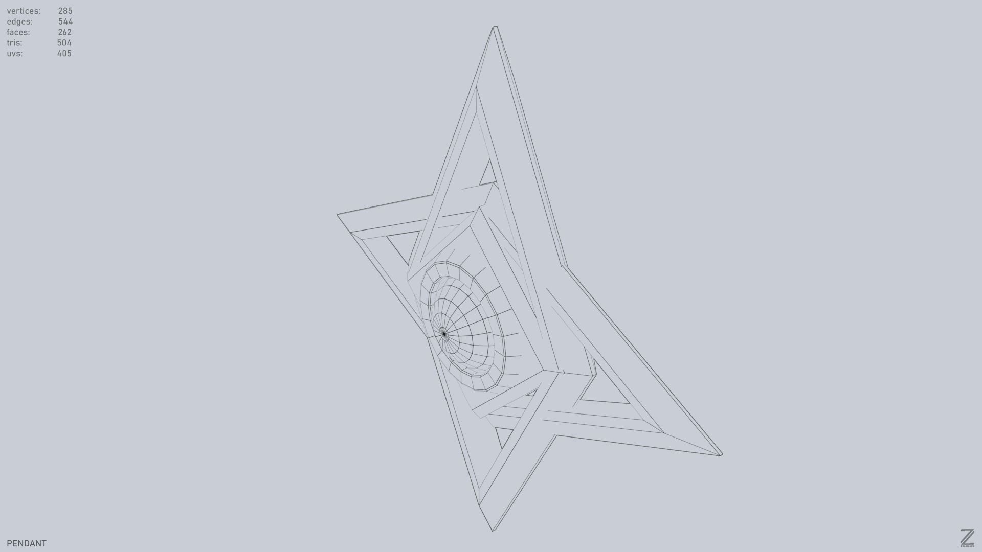 Pendant Low-poly 3D model_11