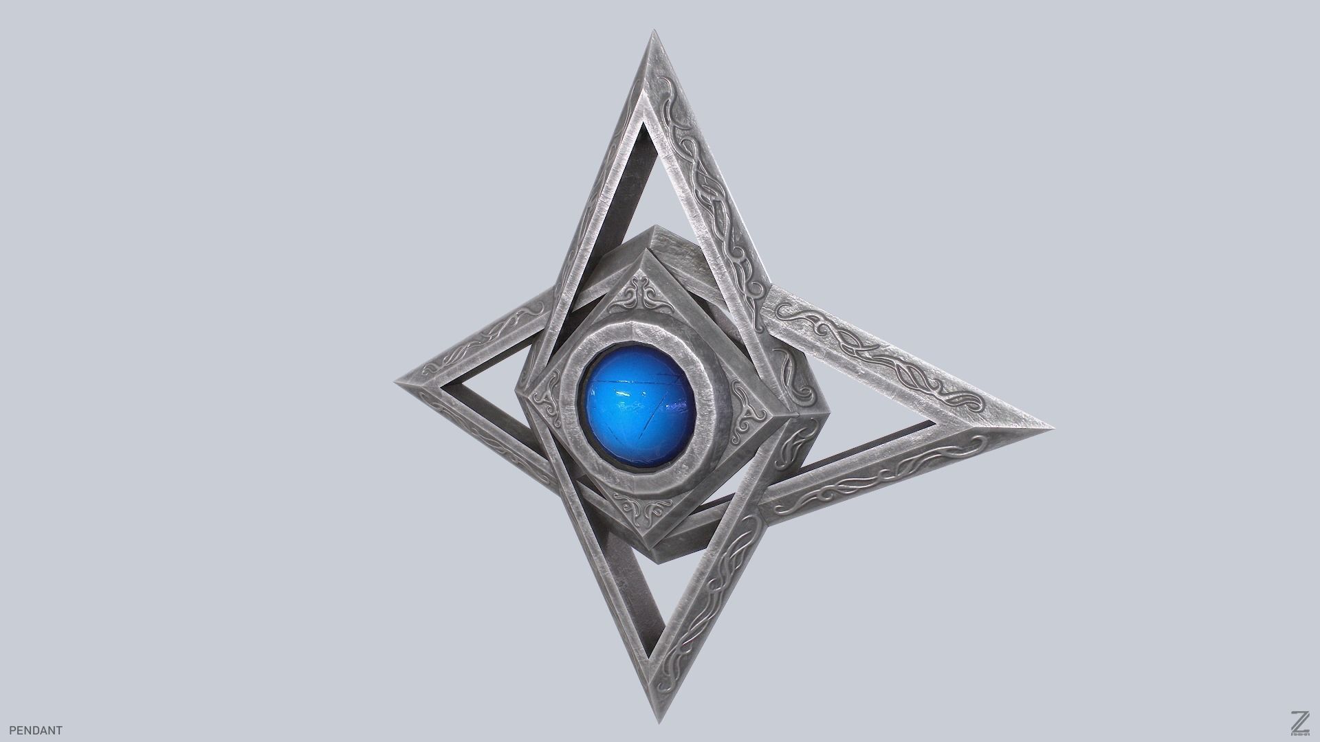 Pendant Low-poly 3D model_2