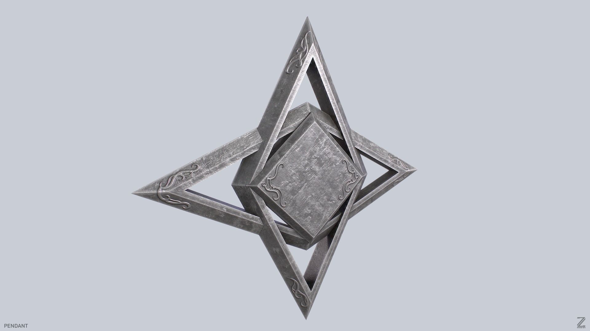 Pendant Low-poly 3D model_9